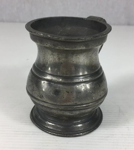 Antique pewter gill measure - gill,