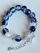 Beaded Silver Charm Bracelet