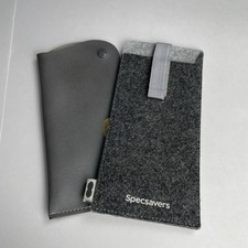 Specsavers Glasses Case Grey Pouch 2x Cover Holder Eyeglasses Cover