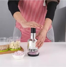 Manual Hand Press Garlic Onion Vegetable Food Chopper Cutter Processor Dicer
