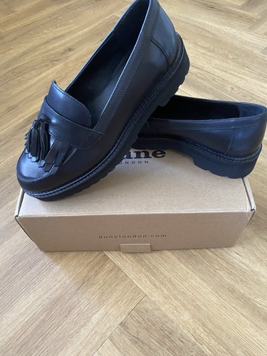 Dune loafers black - dune, leather