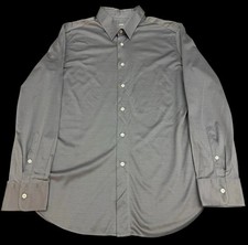 BNWOT Men’s Brioni Grey Mercerised Jersey Cotton Shirt Size 2XL Made In Italy