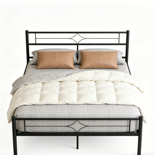 Double metal bed 190x135cm - double,