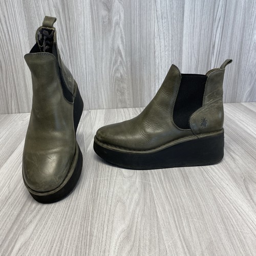 Fly london olive - olive, leather