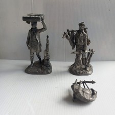 Franklin Mint Pewter "The Muffin Man" & a broken "The Rabbit Man"