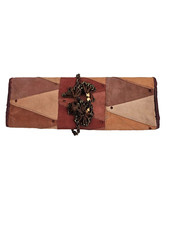 VINTAGE brown suede & leather