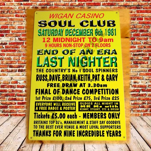 Northern soul metal sign - soul, /