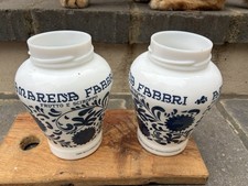 Amarena Fabbri Cherry Compote Blue White Milk Jars Without Lids Made In Italy