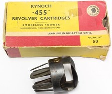 Webley & Scott MkVI MK6  .455 Prideaux Quick Loader & Kynoch Cardboard Box