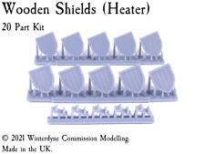 Wooden Shields (Heater) suits 28mm 32mm Warhammer Kings of War etc