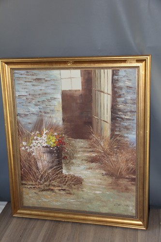 Oil canvas a country - on,