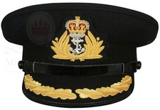 ROYAL NAVY OFFICER BLACK HAT