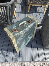 Vintage Pioneer Suitcase Blue