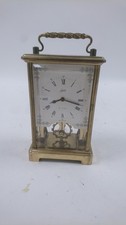 Vintage Liberty Brass Carriage Clock with Key 8 Day Wind-Up Mechanism Collectors