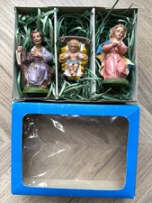 Vintage Nativity Set Italian 3 Pieces In Original Box 