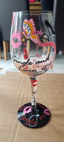 Lolita hand painted wine glass - lolita,