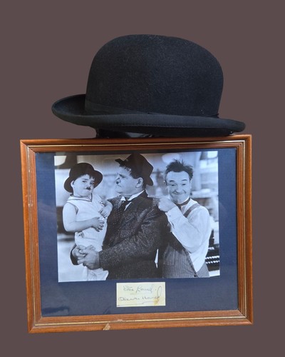 Framed laurel hardy photo - &,