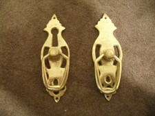 Pair Brass Antique Cupboard