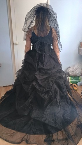 Black corset wedding prom - black, wedding/prom