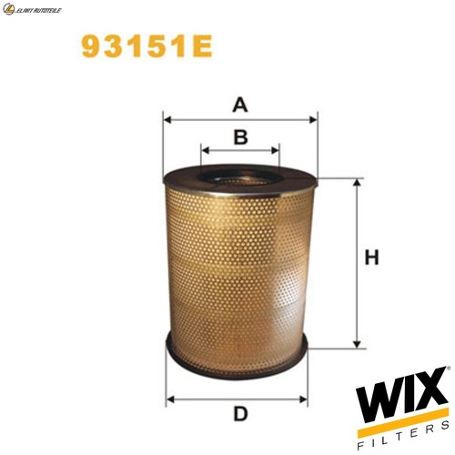 Air filter 93151e - 93151e, plaxton