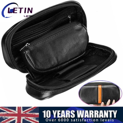 Leather tobacco pipe case - leather,