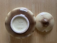 Sylvac Onion Face Jar Glossy Ceramic Collectible with Lid Vintage 6193 1970s