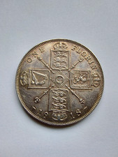 1918 Florin - King George V - 0.925 Silver Vintage Coin- Very high grade