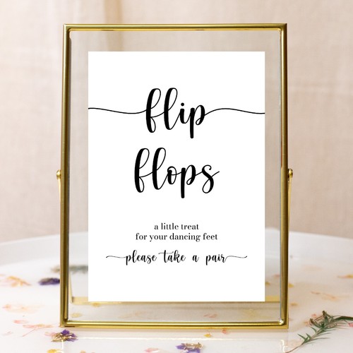 Wedding table sign - sign, flops