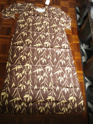 Brown retro print - retro, kaftan