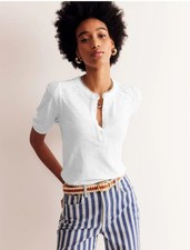 BODEN Pintuck Puff Sleeve