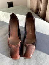 Alberto Zago brown leather court shoes size 38 1/2