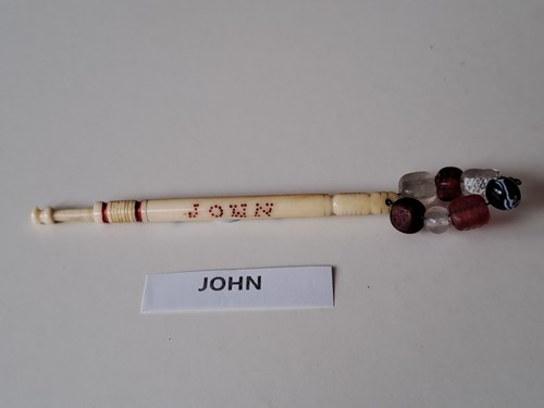 Antique bone lace bobbin with - bone,