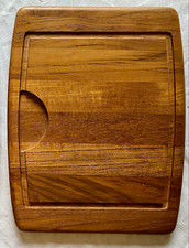 Digsmed solid teak cutting board / steak platter, 1964 vintage mid century