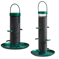 Supa Wild Bird Feeder Hanging Niger Seed Holder 4/6 Port Tray & Lid Happy Beaks