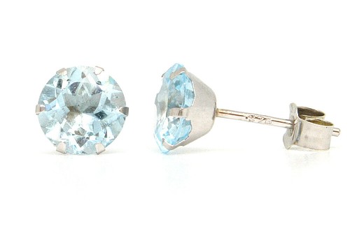 9ct white gold blue - gold, topaz