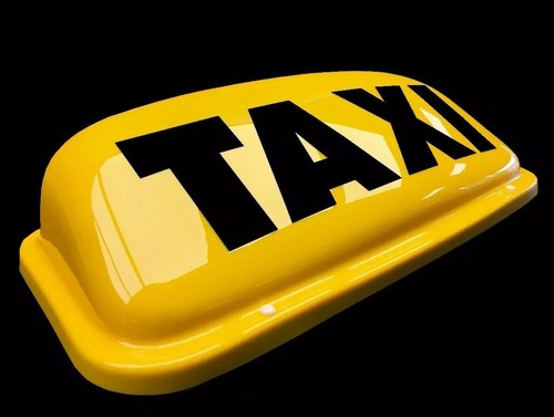 Taxi roof sign yellow - roof,
