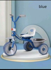 Kid's Bicycle / Scooter, Three Wheeled With Basket, Anti- Tipping, Tricycle