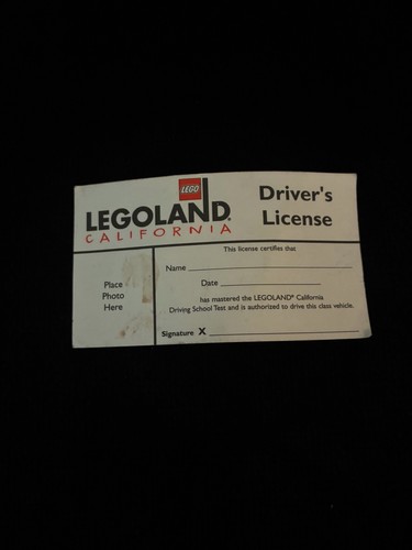 Legoland drivers license - legoland,
