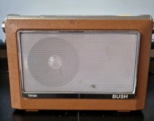 VINTAGE 1960s Bush TR130 Transistor Radio - Iconic Brown Leather, Fully Working