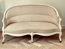 Antique French Louis XV Style Painted Two Seat Sofa