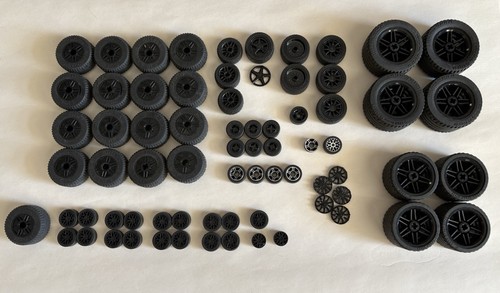 Lego black rimmed wheels - lego,