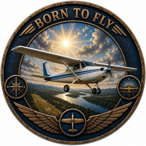 Cessna 152 metal - , sign