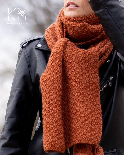 Hand knitted ginger single - knitted,