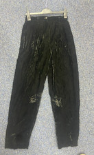 Vintage 90's Mani Black Velvet High Waist Trousers It 42 | UK approx 10