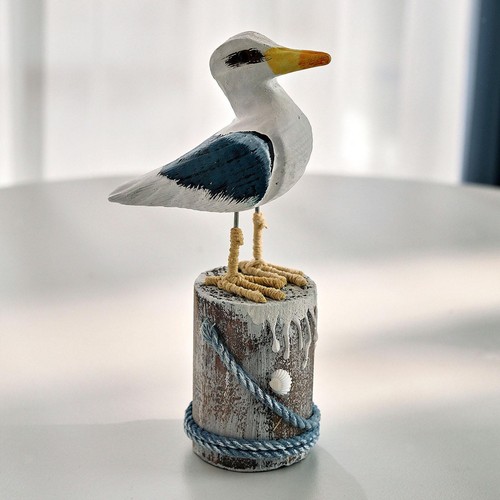 Wooden seagull statue - seagull,