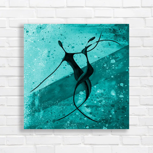 Abstract dancer couple square - dancer,
