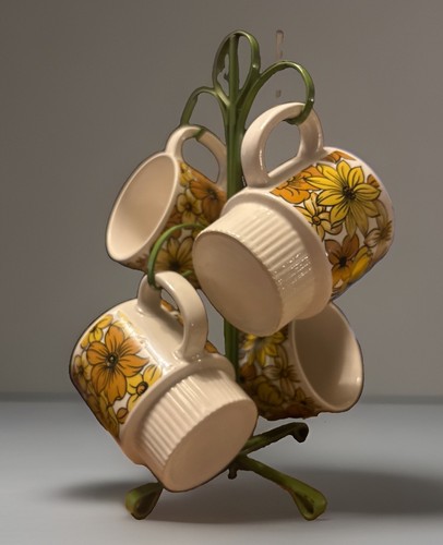 Vintage green mug tree - vintage,