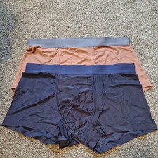 2xClassic Solid Color Ice Silk Boxer Shorts for Men Seamless Design and Comfort