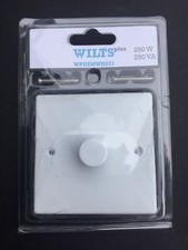 Wilts WPDIMWH251 250W 250VA 1 Gang 2 Way Dimmer Switch - New In Pack