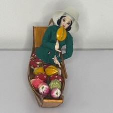 Vintage Asian Lady With Fruit